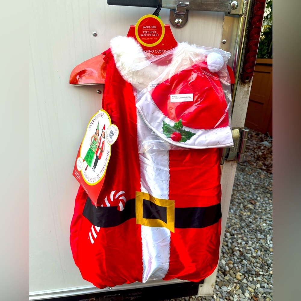 2 in 1 kids costume Santa and Elf